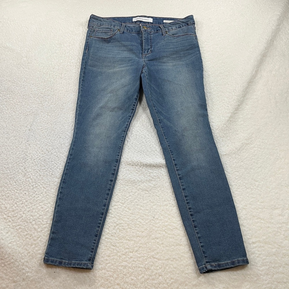 Vintage America Jeans‎ Womens 12P Blue Wonderland Skinny Stretch Denim